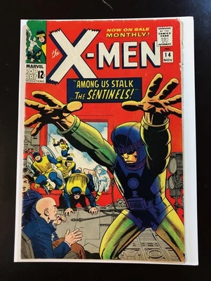 X-Men #14. En muy buen estado 4,0. Bestia, Ángel, Cíclope, Hombre de Hielo. 1ª App Sentinels. 1965. Foto 1 de 4