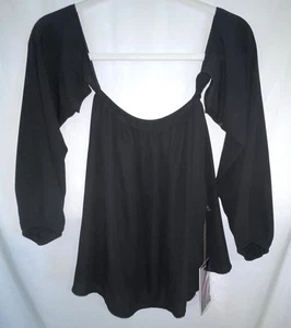 Camicia cowgirl Rock & Roll nera maniche galleggianti donna taglia small - Foto 1 di 11