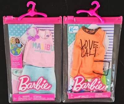 Ken Love Cali Paquete de Moda para Muñeca Ken + Barbie Malibu Paquete de Moda NUEVO Foto 1 de 4