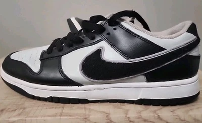 Nike Dunk Low Chenille Swoosh Black Grey Fog Sz 10.5 - Image 1 of 4