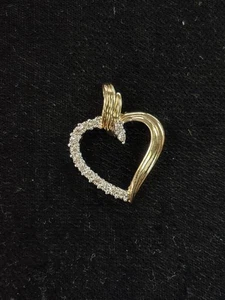 Gold Heart Pendant Charm 10K Yellow Gold 2.38g (QUC026146) - Bild 1 von 2