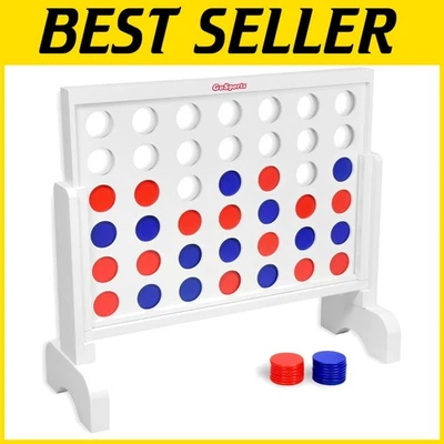 Classic 2ft Giant 4 in a Row Game - Easy Setup with Portable Carrying Case - Image 1 of 4