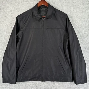 Structure Men Jacket Large black Polyester Long Sleeve Lined Full Zip Lighweight - Picture 1 of 8