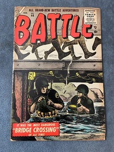 Battle #44 1956 Atlas Comic Book Military Golden Age War Don Heck VG/FN - Picture 1 of 5