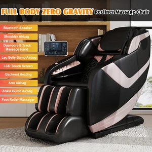 Dual Core S-Track Full Body Zero Gravity Massage Chair Recliner Bluetooth,12Mode - Picture 1 of 24