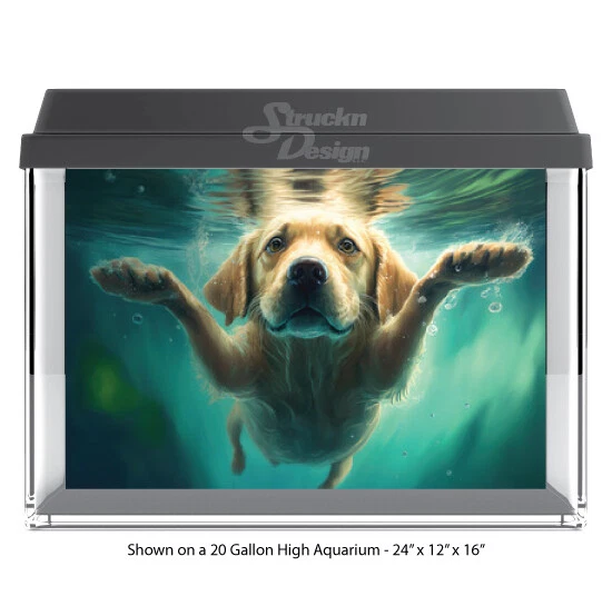 Lindo telón de fondo de vidrio para pecera de poliéster para perro labrador Foto 1 de 1