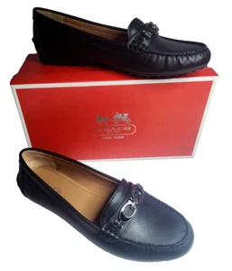 NIB - Coach - Womens 7.5M 7.5 Fortunata Soft Leather - Black Shoes - Picture 1 of 10