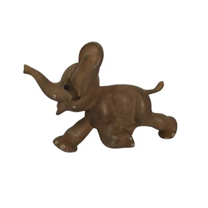 TUSKY the Elephant Rempel Toys Latex Rubber Vintage Brown Rubber Baby Ears Move - Picture 1 of 11