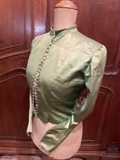 Antica Giacca Vintage In Seta Verde