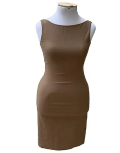 GUCCI A Line Dress Size XS Beige Sleeveless Wool Cashmere Made In Italy #R - Picture 1 of 13