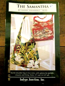 THE SAMANTHA INDYGO JUNCTION Inc. - SHOULDER BAG in 2 SIZES SEWING PATTERN - U/C - Picture 1 of 4