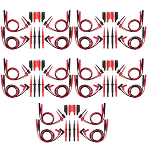 10pcs AideTek needle tip test leads for FLUKE multimeter test alligator TLP20155 - Picture 1 of 9