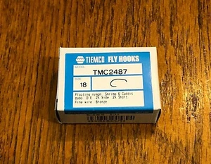100 Tiemco Fliegenbindehaken, TMC 2487, Größe 18, Fliegenbinde - Bild 1 von 1