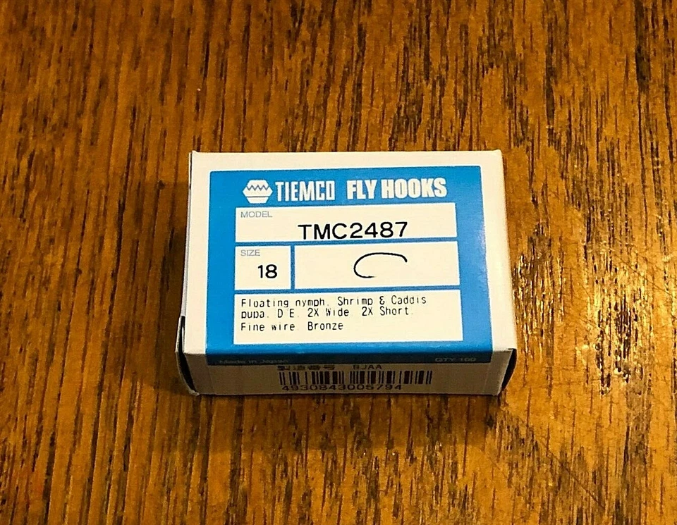 100 ganchos para atar moscas Tiemco, TMC 2487, talla 18, atar moscas Foto 1 de 1
