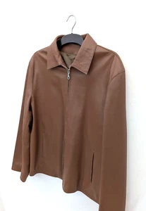 Chaqueta Woodhouse Para Hombre Grande Marrón Tostado Cuero Bombardero Abrigo Hecho en Reino Unido Londres De Colección - Imagen 1 de 9