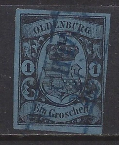 Germany States 1859 OLDENBURG 1 Groschen issue used signed, € 9000.00 - Picture 1 of 1