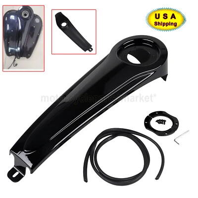 Vivid Black Stretched Dash Panel Fuel Tank Cover For Harley Electra Road Glide Foto 1 de 4