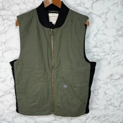 Chaleco de lona resistente a la intemperie para hombre talla L aislado al aire libre caza nuevo sin etiquetas #F300-G Foto 1 de 4