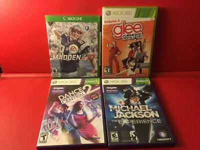 XBOX 360 Glee Karaoke Michael Jackson Dance Central + Xbox One Madden ver imagen Foto 1 de 4
