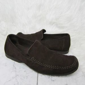 Bruno Magli “CASTOR” Brown Suede Slip On Driving Moccasins, Men’s Size 8.5 M - Picture 1 of 9