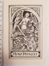 Heraldisches Exlibris (Ex libris heraldik) für Hugo Peckert