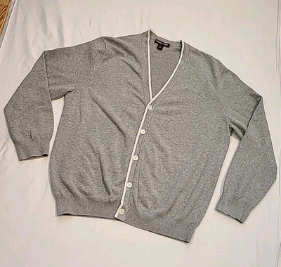 Кардиган Michael Kors серый на пуговицах свитер из хлопковой смеси XXL с длинным рукавом - Изображение 1 из 4