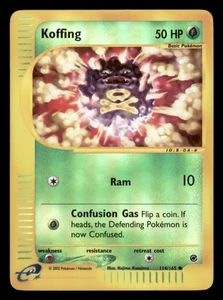 Moderately Played Koffing 114/165 Reverse Holo Expedition Base Set Common - Picture 1 of 2