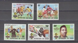 CHAD  : 1978 - MNH - 359/63 CPLT. SET   SOCCER  OVERPRINT - Bild 1 von 1