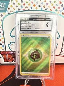 Grass Energy (Texture Full Art) 152/159 Crown Zenith Holo CGC 9 - Picture 1 of 2