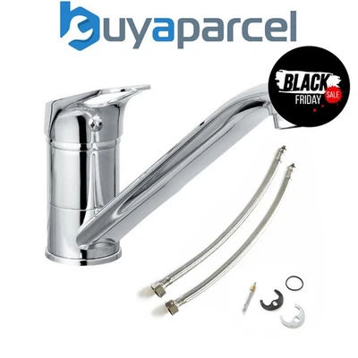 Bristan Cascade Spiral Monbloc Kitchen Sink Mixer Tap Single Lever Swivel +Flexi - Image 1 of 4