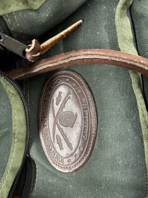 Bolso de Lona y Cuero Orvis Battenkill Bolso Cartera Equipaje De Colección Foto 1 de 4