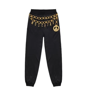 Moschino x H&M Black Embellished Joggers Sz US 2 EU 34 Designed by Jeremy Scott - Picture 1 of 7