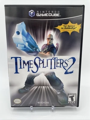 TimeSplitters 2 Nintendo GameCube Complete CIB + Registration Card Black Label - Image 1 of 4