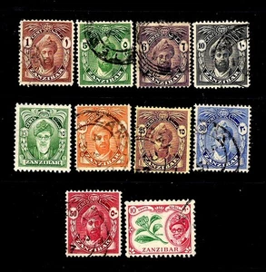 Zanzibar Collection Lot Used Scott #184-193+ A Very Nice Group Of Older Stamps - Picture 1 of 4
