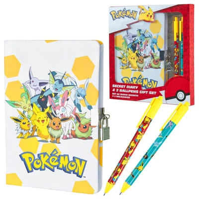 Pokemon Stationery Set Secret Dairy for Girls and Boys Notebook and Pen Set - Image 1 of 4
