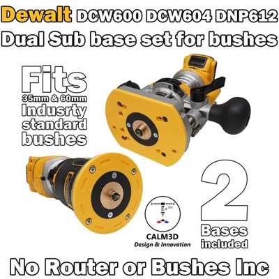 Dewalt DCW600 DCW604 DNP612 Sub-Bases For Trend & Brass Guide Bushes -INC P&P - Image 1 of 4