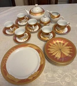 24 Piece SMCS Tirschenreuth Porcelain Tea Set With Plates - Picture 1 of 8