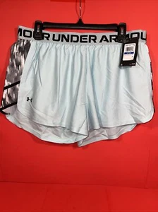 Under Armour Play Up Print Insert Short. Light Blue Size XL. NWT - Picture 1 of 5