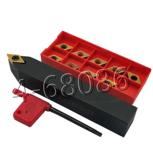 10PC DCMT11T304 Carbide inserts+ Lathe Turning Tool Holder 16x100mm SDNCN1616H11 - Picture 1 of 5