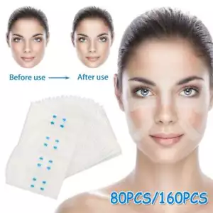 80/160PC Set Instant Face Neck Eye Lift Face lift V Tape Shape Tape Anti Wrinkle - Picture 1 of 12
