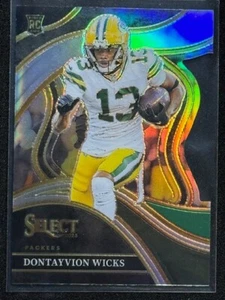 Dontayvion Wicks (RC) 2023 Select - Club Negro/Verde Troquelado Prizm #271 PACKERS - Imagen 1 de 2