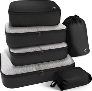 Cubos de embalaje de viaje para gimnasio - organizadores de maletas ligeras de 6 piezas - Imagen 1 de 6