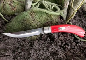 Rough Ryder Upswept Red Bow Trapper Pocket Knife RR2257 G10 Handle - Picture 1 of 3