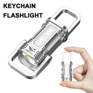 Mini LED COB Flashlight USB Rechargeable Torch Keychain Lamp Portable Pocket 1 x - Bild 1 von 17