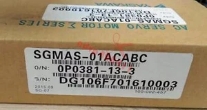 ONE New Yaskawa SGMAS-01ACABC AC SERVO MOTOR - Picture 1 of 3