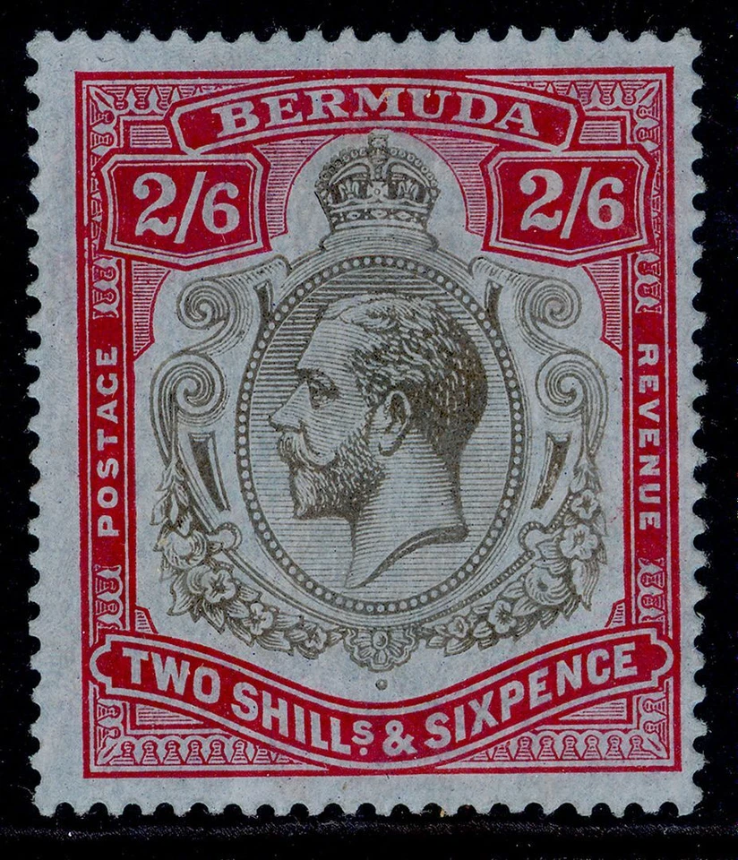 BERMUDA GV SG52, 2s 6d black & red/blue, LH MINT. Cat £40. WMK MULT CA - Image 1 of 1
