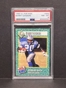 Barry Sanders 1990 Sports Illustrated S.I. For Kids #202 PSA 8