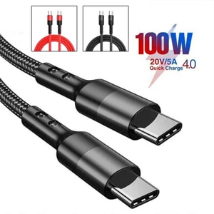 USB C TO USB C Charger Cable Type C Fast Charging Data Lead for Samsung Android - Picture 1 of 14