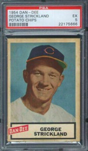 1954 Dan-Dee Potato Chips George Strickland PSA 5 Cleveland Indians