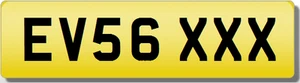 EV EVS  XXX   Private CHERISHED Registration Number Plate - Picture 1 of 1